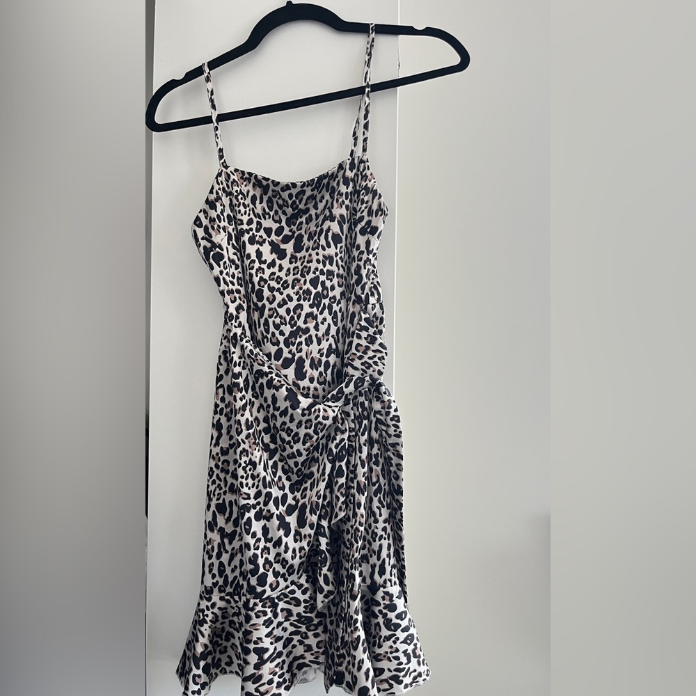 Cheetah print wrap dress